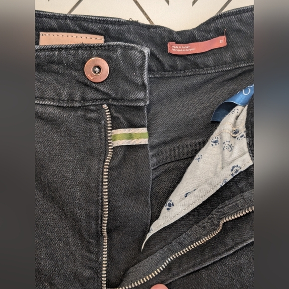 Pilcro Anthropologie vintage straight jean black size 32 distressed - Picture 9 of 12